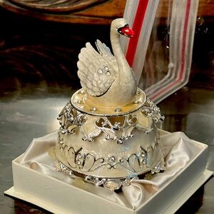 Beautiful elegant musical ring swan